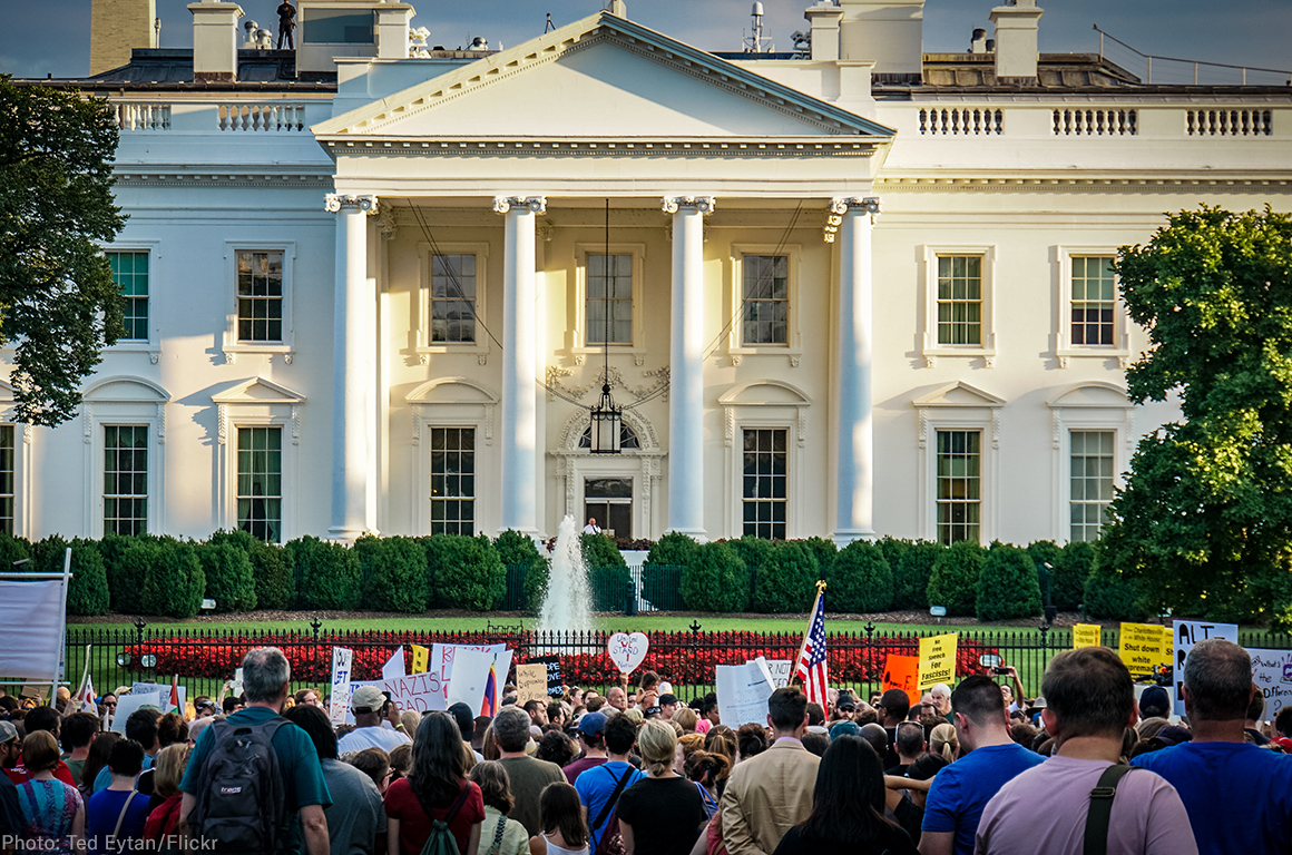 Protest outside of the White House