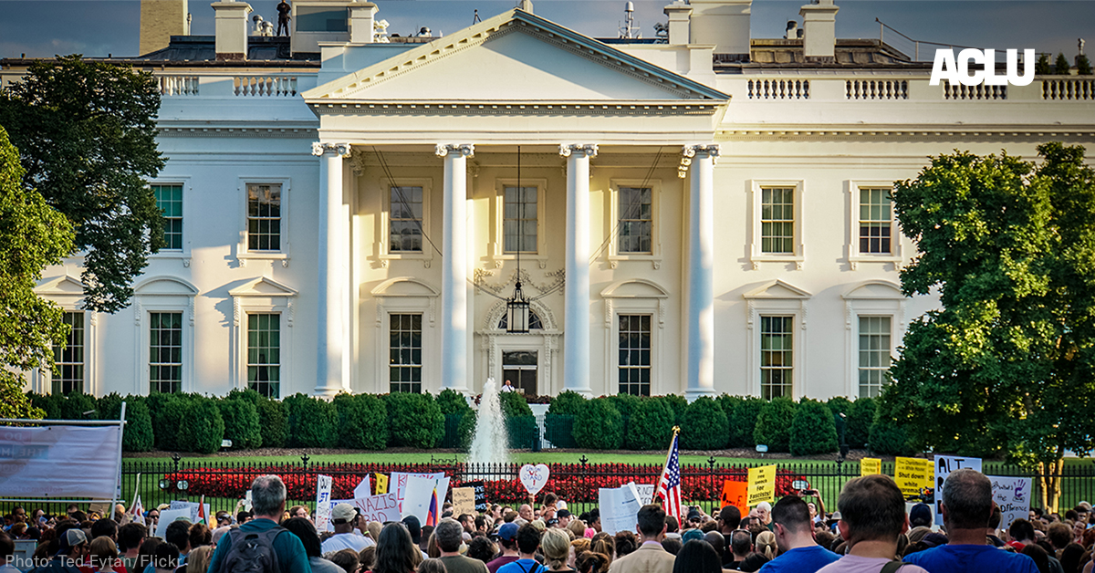 Protest outside of the White House